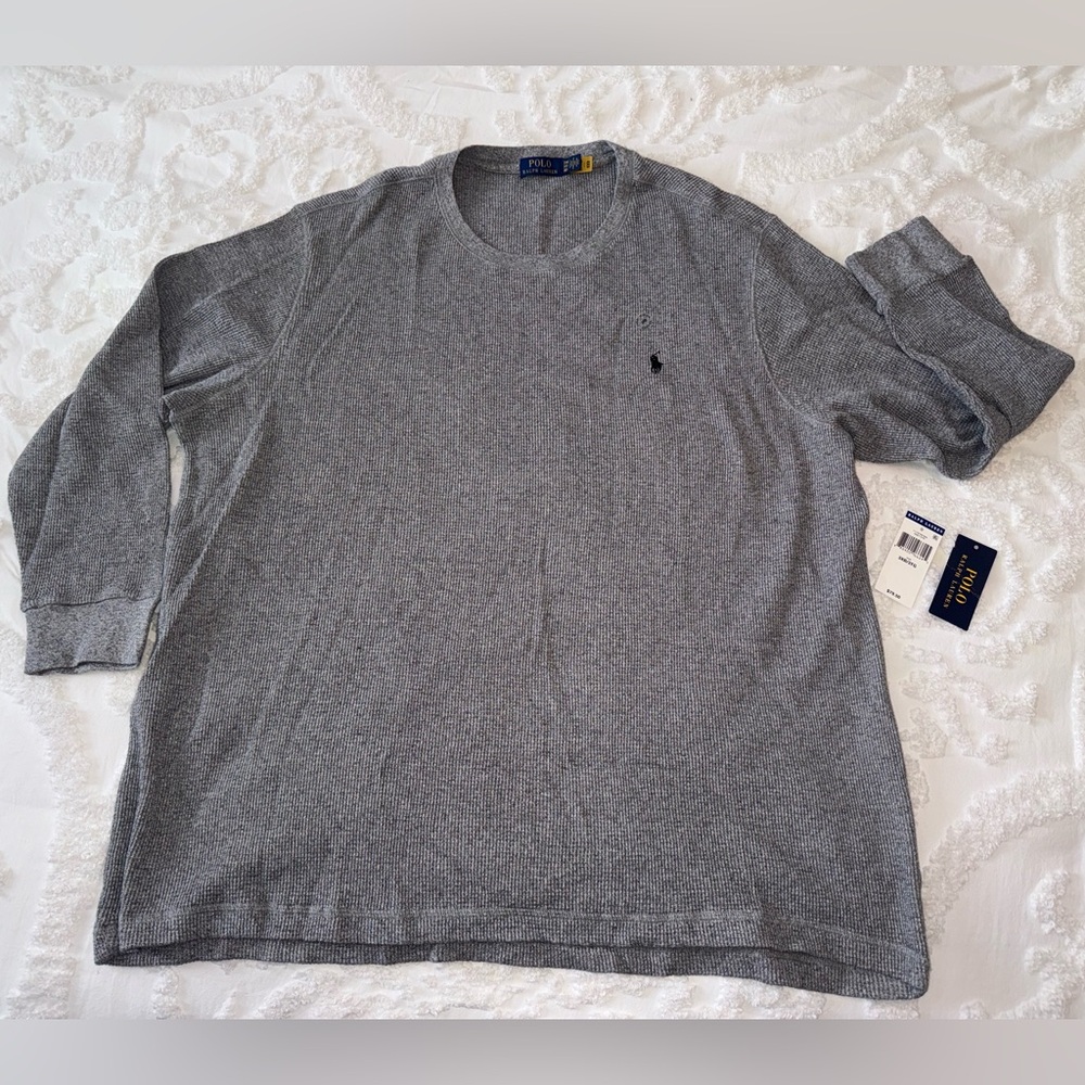 Polo Ralph Lauren Gray Longsleeve Shirt Mens 3X Big